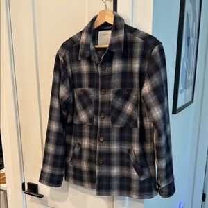 Plaid Button-Up Jacket